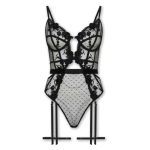 A Best-selling Lace Mesh Transparent Sexy Lingerie with a Cut-out Shoulder and Back Shaping Style in Europe and America - 图片 7