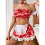 Erotic Underwear, a Popular European and American Role-playing Seductive and Sexy Two-color Girl Student Uniform Erotic Set - 图片 7