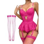 European and American Romantic Halter Jumpsuit, Cut-out Lace Mesh Embroidered Heart-shaped Skirt, Sexy Halter Dress Set - 图片 7