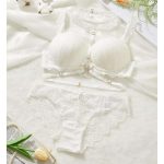 A New European and American Lace Sexy and Fun Lingerie Set, Fashionable with Embroidered Lace, Split Neck-hanging Lingerie - 图片 7