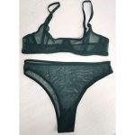 New Sexy See-through French Bra Set From Europe and America, Seductive and Romantic Lingerie Sock Strap Lingerie Three-piece Set - 图片 7