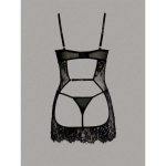 A Popular European and American Women's Sexy See-through Dress with Lace Back, Cut-out Halter Dress, Thong and Lingerie Set - 图片 7