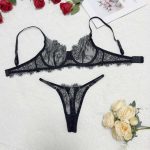 Russian Best-selling Lace Mesh Embroidery See-through Sex Lingerie and Sexy Bra Sets in Multiple Colors and Sizes - 图片 7