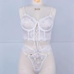 A New and Popular European and American Product, a Set of Sexy, See-through Lingerie with Lace and Steel Straps - 图片 7