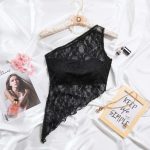 A New, Fashionable and Sexy Lace-trimmed Off-the-shoulder Irregular Shaping Top From Europe and America - 图片 7