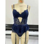 A New European and American Lace Patchwork Seductive One-piece Iron Ring Patchwork Sexy and Interesting Lingerie Set - 图片 7