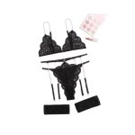 A New Set of European and American Sex Lingerie Featuring Intricate Cross-lace Stitching and Hollowed-out Designs - 图片 7