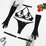 A Seductive and Sexy Lingerie Set with Hollowed-out and Lace-revealing Tassels From Europe and America - 图片 7