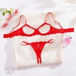Sensual Lingerie Without the Need to Take It Off, Open-cut Sexy Lingerie with Lace Trim and Lace-revealing Sexy Lingerie Set - 图片 7