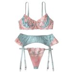 European and American Sexy Women's Clothing, Floral Embroidery, Lingerie, Bra, Sex Suit, Sex Lingerie, Garter, Satin Embroidery - 图片 7