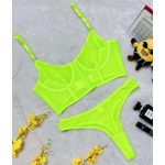 A Popular European and American Sex Lingerie Set Featuring Lace Mesh Fabric Transparency and Gathering Sexiness - 图片 7