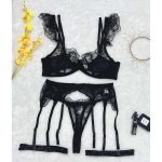 A Set of Sexy and Romantic Underwear with Embroidered See-through Mesh and Steel Rims From Europe and America - 图片 7