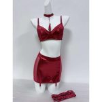 A Popular European and American Halter Hollowed-out Lingerie Set That Accentuates the Large Bust and Adds a Touch of Charm - 图片 7