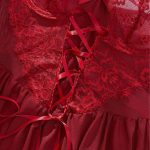 A New Slimming and Sexy Mesh Lace Embroidery Patchwork Mesh Halter See-through Dress From Europe and America - 图片 7