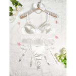 A Cute, Pure and Sensual Lingerie Set Featuring a Popular Lace Mesh Steel Ring Gathering Bow in Europe and America - 图片 7