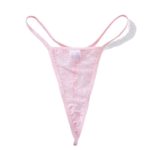 A New European and American Style Lace Sexy Bow, Lace Mesh Transparent and Interesting Halter Dress with Thongs - 图片 7