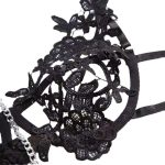 A Popular European and American Sexy Halter, Lace Embroidery V-neck, See-through Strap, Transparent Thong and Lingerie Set - 图片 7