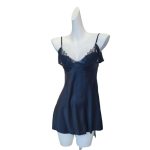 Wholesale Available Womens Sexy Cutout Sheer Lace Embroidered Lingerie Seductive Paddedstrap slip Nightgowns Sleepwear - 图片 7