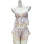 New Sexystyle Premium Padded Erotic Ice Silk Lingeriefrontclasp Nightgown with Embroidered Details - 图片 7
