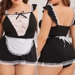 Erotic Uniform Plate-size Dress Role-playing Maid Seductive Nightclub Performance Stage Costume Erotic Lace Maid Costume - 图片 7
