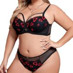 European and American Bestseller Plus-size Sex Lingerie Off-the-shoulder Set, Sexy Transparent Lace Mesh Set - 图片 7